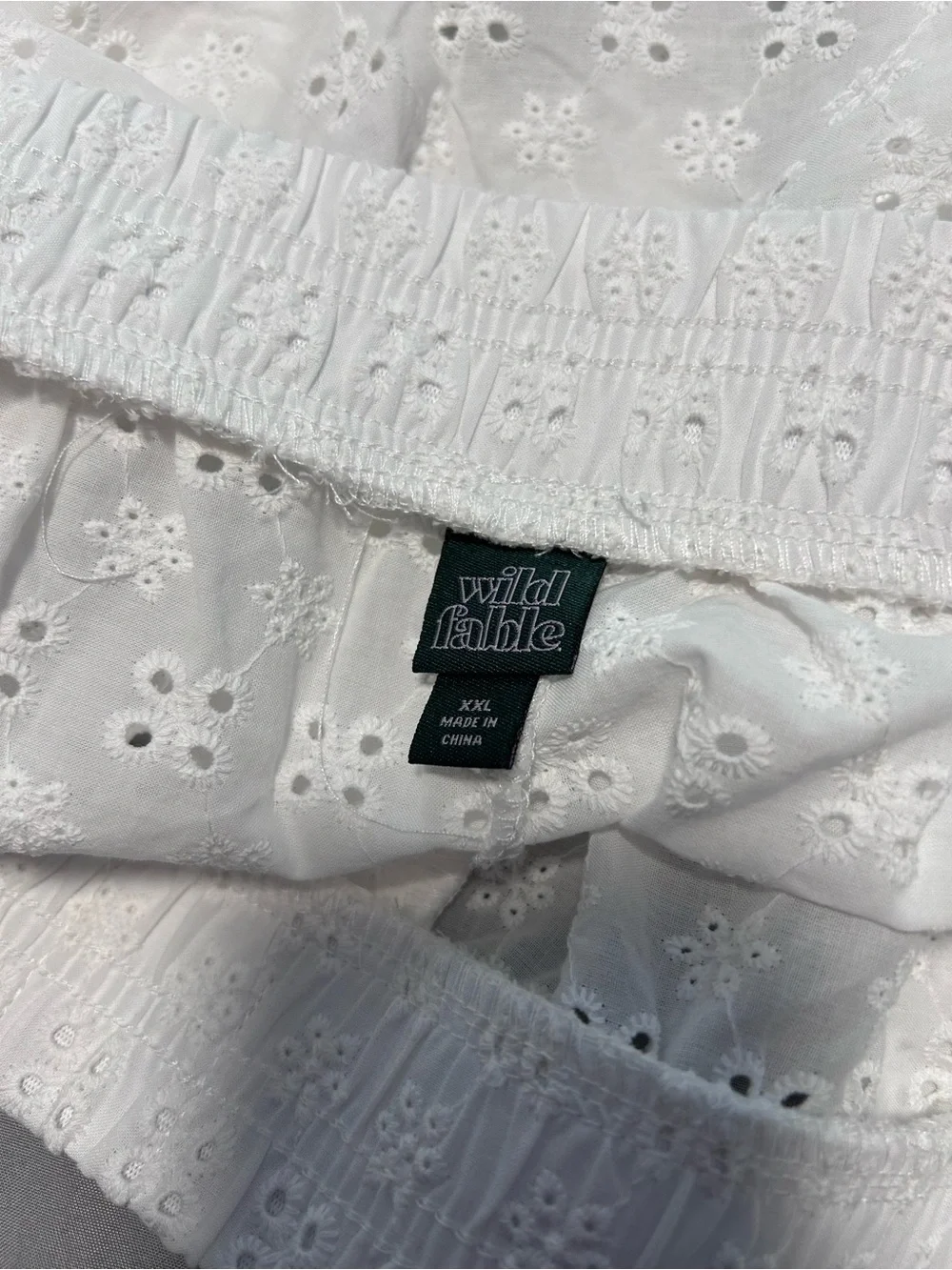 Wild Fable White Eyelet Lace Lounge Sleep Shorts Size XXL